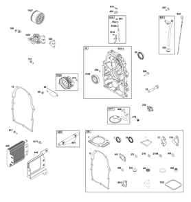 Part Location Diagram of 841488 Briggs and Stratton Bracket-Oil Cooler